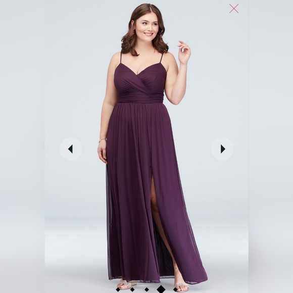 David's Bridal bridemaid dress in plum, size 8 - Picture 5 of 5